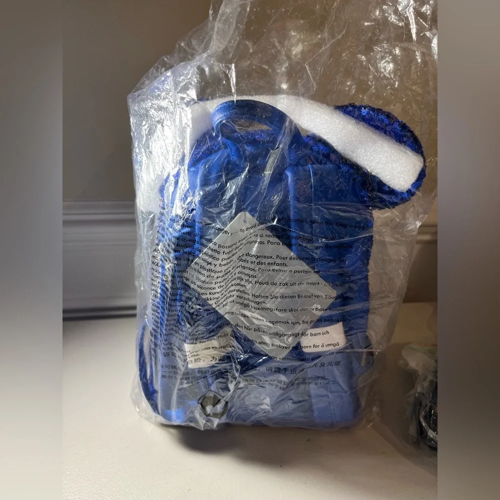 Disney Minnie Mouse Wishes Come True Blue Sequined Loungefly Mini Backack - Picture 3 of 3